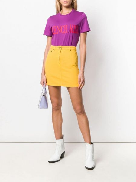 T-krekls ar apdruku Alberta Ferretti violets