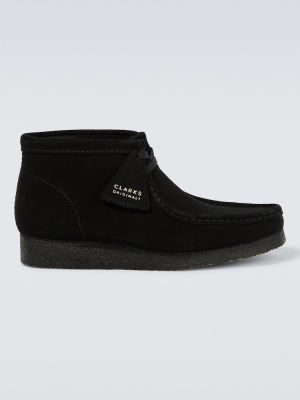 Zomšinės auliniai batai Clarks Originals juoda