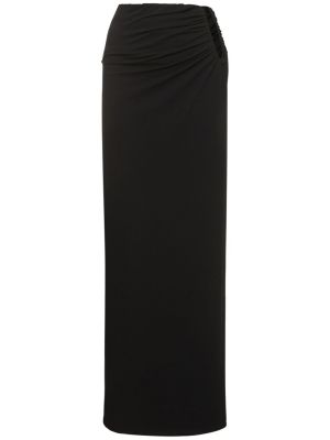Maxi φούστα από ζέρσεϋ ντραπέ Magda Butrym μαύρο