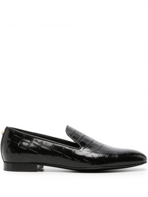 Leder loafer Versace schwarz