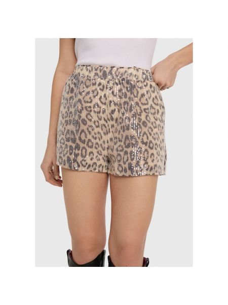 Pantalones cortos con lentejuelas Alix The Label marrón