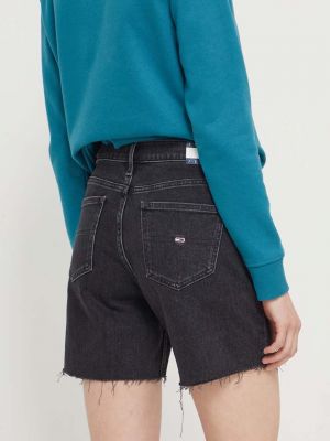 Džínové šortky s vysokým pasem Tommy Jeans černé