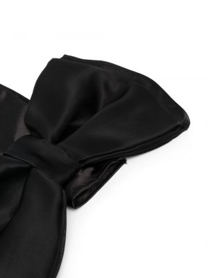 Satin handschuh mit schleife Parlor schwarz