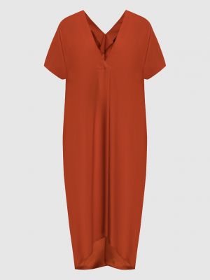 Оранжевое шелковое платье Simonetta Ravizza
