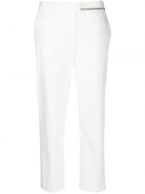 Pantaloni con perline Fabiana Filippi bianco