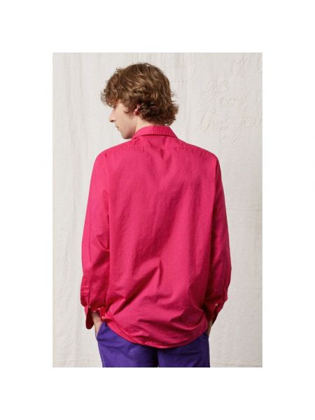 Casual hemd aus baumwoll Massimo Alba pink