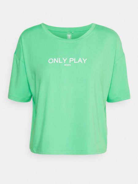 Koszulka z nadrukiem Only Play zielona