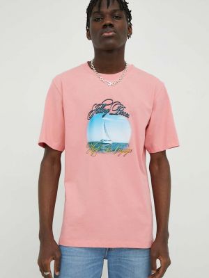Bavlněné tričko Filling Pieces růžové