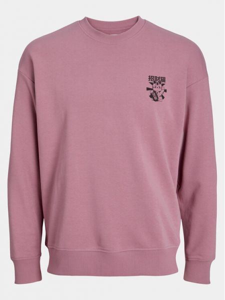 Laza szabású pulóver Jack&jones rózsaszín