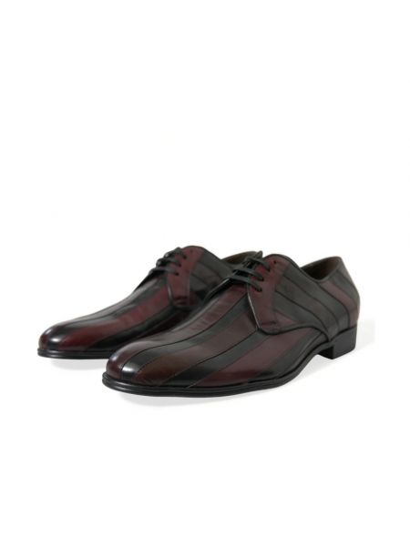 Zapatos derby de cuero a rayas Dolce & Gabbana