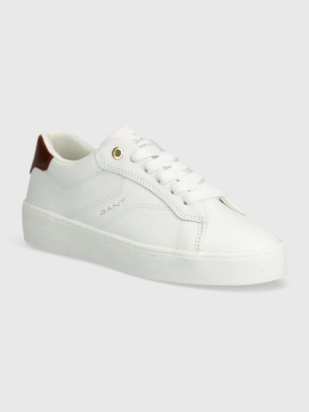 Sneakerși din piele Gant alb