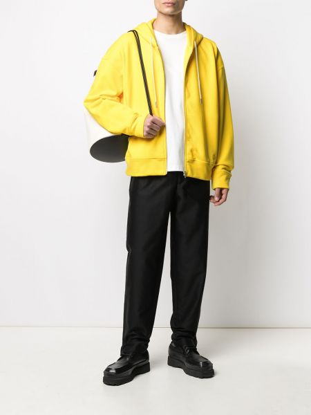 Sudadera con capucha con cordones Jil Sander amarillo
