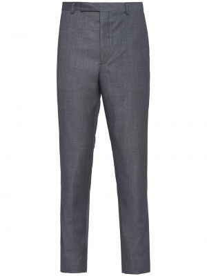 Pantalon en laine slim Prada gris