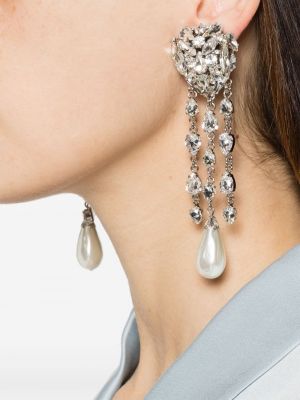 Boucles d'oreilles en cristal Alessandra Rich argenté