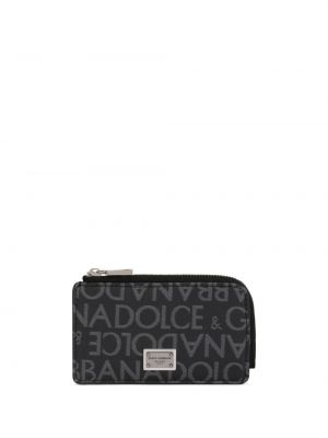 Žakárová peněženka na zip Dolce & Gabbana