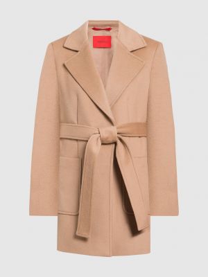 Шерстяное пальто Max & Co коричневое