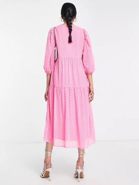 Платье миди Vero Moda розовое
