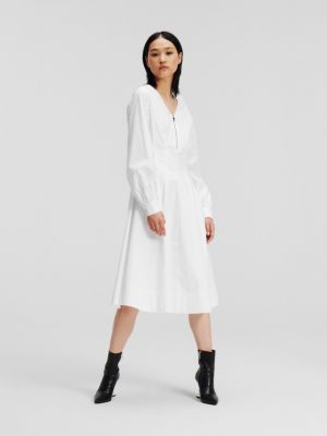 Šaty na zip Karl Lagerfeld bílé