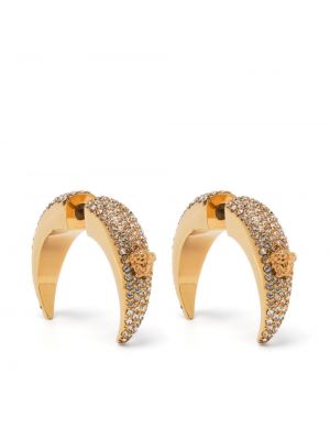 Boucles d'oreilles à boucle en cristal Versace doré