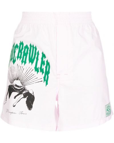 Trykt shorts Raf Simons rosa