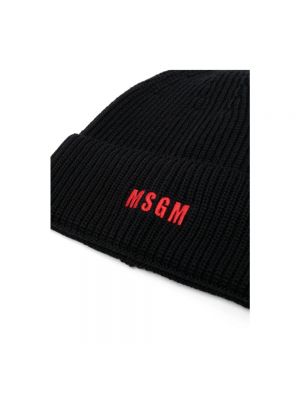 Dzianinowa czapka Msgm czarna
