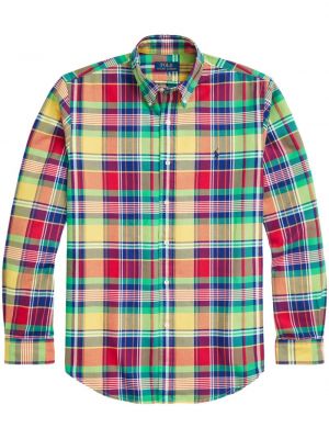 Βαμβακερή μπλούζα με κέντημα με κουμπιά Polo Ralph Lauren