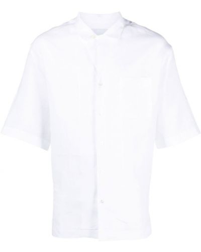 Λινό πουκάμισο Pt Torino λευκό