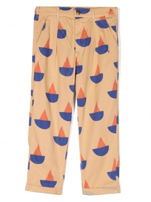 Pantaloni chino con stampa con motivo geometrico Bobo Choses arancione
