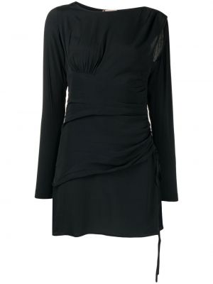 Drapované mini šaty N°21 čierna