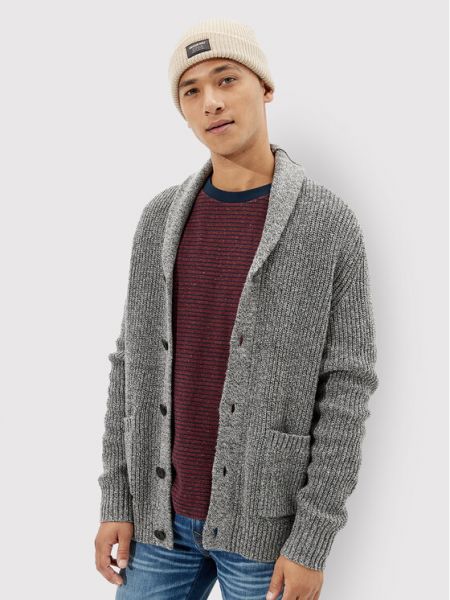 Kardigan 014-1149-1666 Szary Regular Fit American Eagle