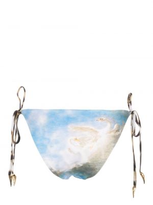 Beidseitig tragbare bikini mit print Roberto Cavalli blau