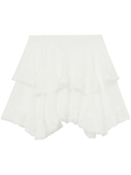 Φούστα mini με δαντέλα Tout A Coup λευκό