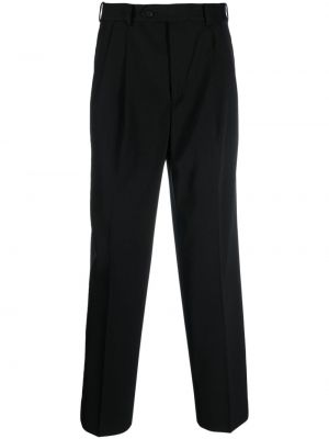 Vlněné rovné kalhoty Auralee černé