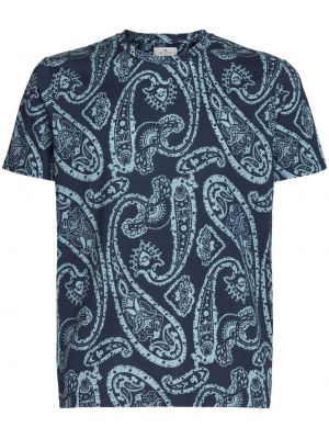 T-shirt con stampa paisley Etro blu
