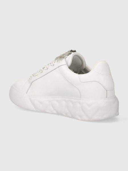 Bőr sneakers Love Moschino fehér