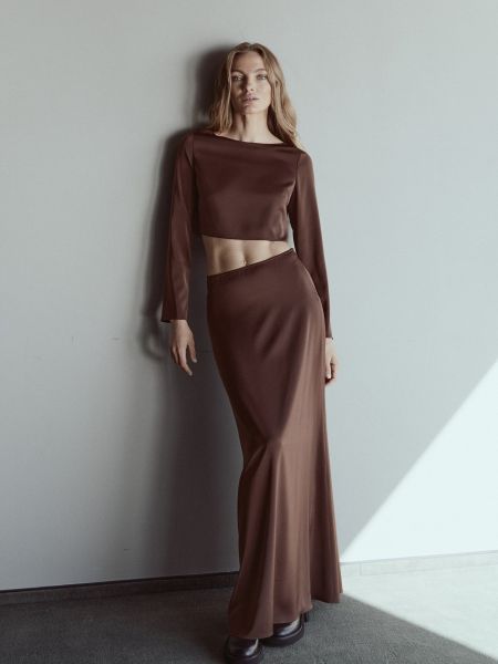 Длинная юбка Gepur коричневая