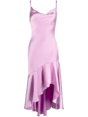 Сатенена вечерна рокля Pinko розово
