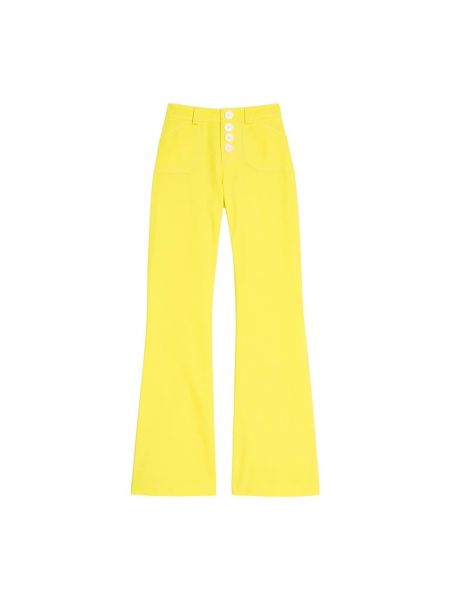 Spodnie bawełniane Ines De La Fressange Paris żółte