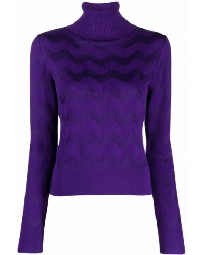 Jersey de cuello vuelto de tela jersey Missoni violeta