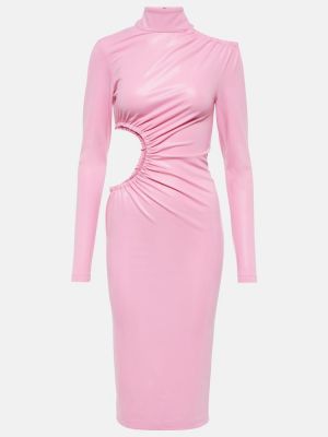 Платье миди с вырезом Rotate Birger Christensen, розовое