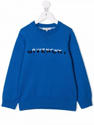 Trykt bomull hettegenser for jenter Givenchy Kids blå