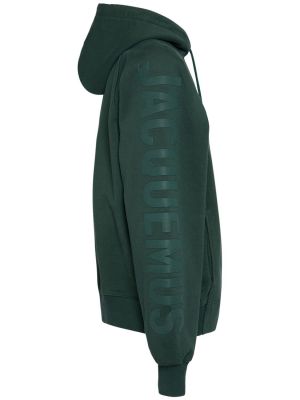 Sudadera con capucha de algodón Jacquemus verde