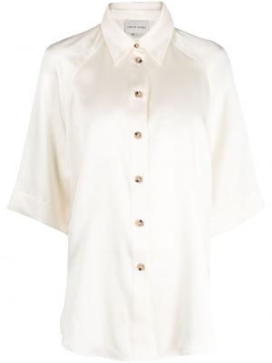 Копринена риза Loulou Studio бяло