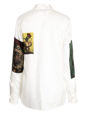 Asymetrická košile s potiskem Ports 1961 bílá