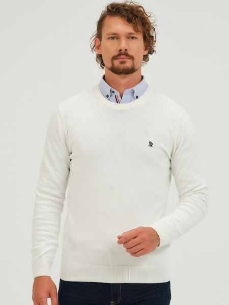 Хлопковый свитер Giorgio Di Mare белый