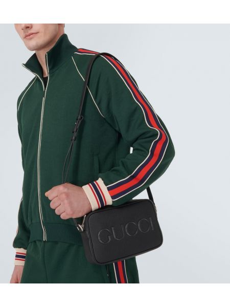 Δερμάτινη τσάντα χιαστί Gucci