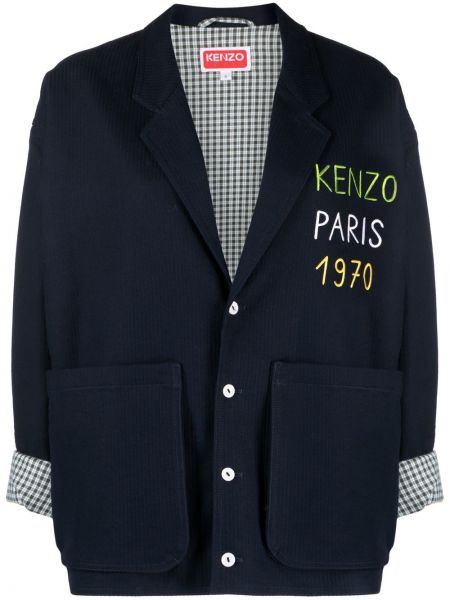 Brodert lang jakke Kenzo blå