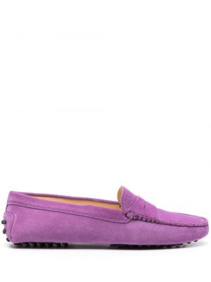 Pantofi loafer din piele de căprioară Tod's violet