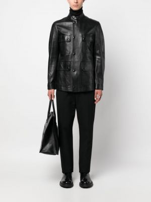 Lederjacke mit reißverschluss Tom Ford schwarz