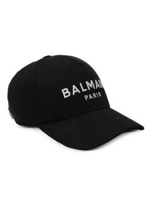 Хлопковая кепка Balmain черная